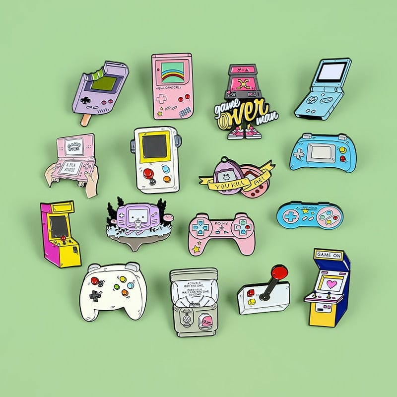 Retro Arcade Game Enamel Pins