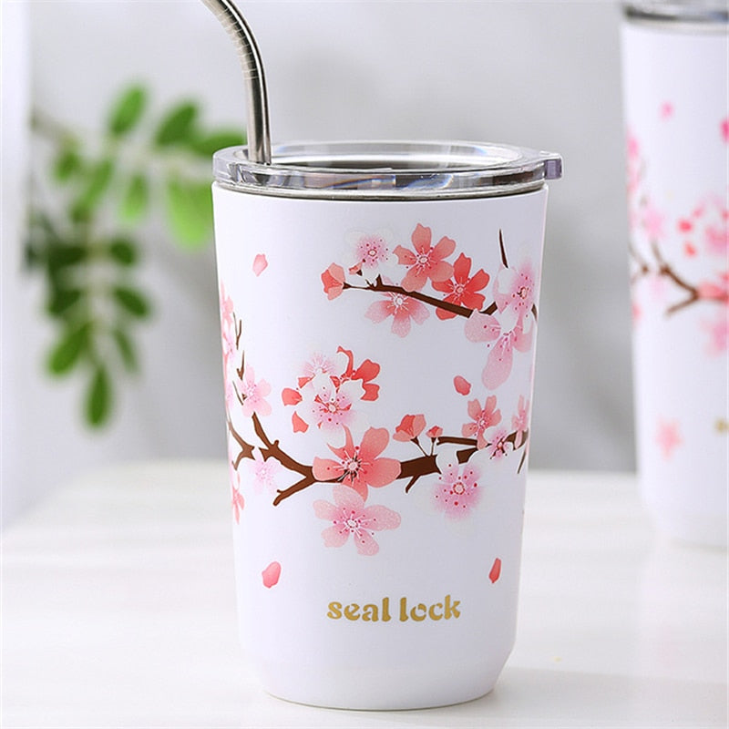 Cherry Blossom Leakproof Thermal Cup