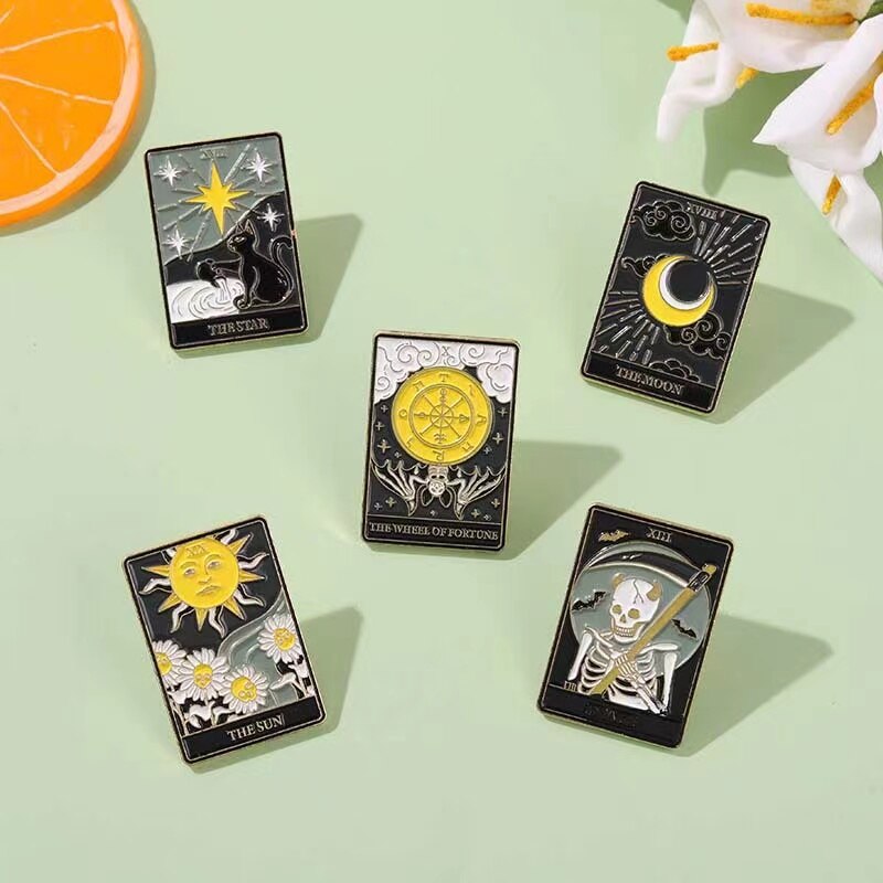Tarot Card Enamel Pins