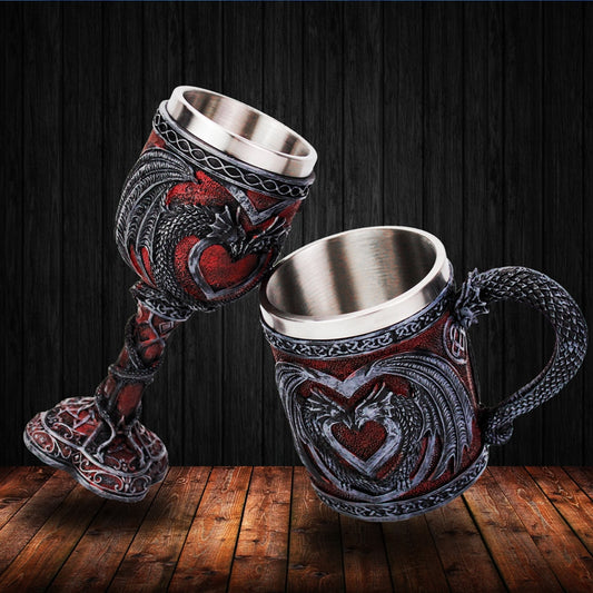 Dragon Goblet and Mug