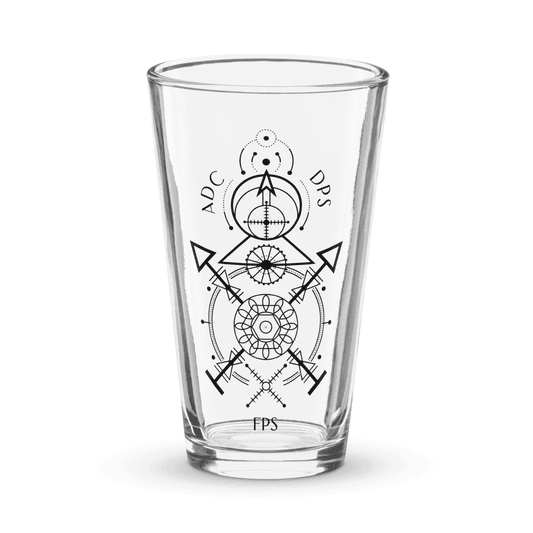 Marksman Shaker Pint Glass for ADC's, DPS'ers, and FPS Fans
