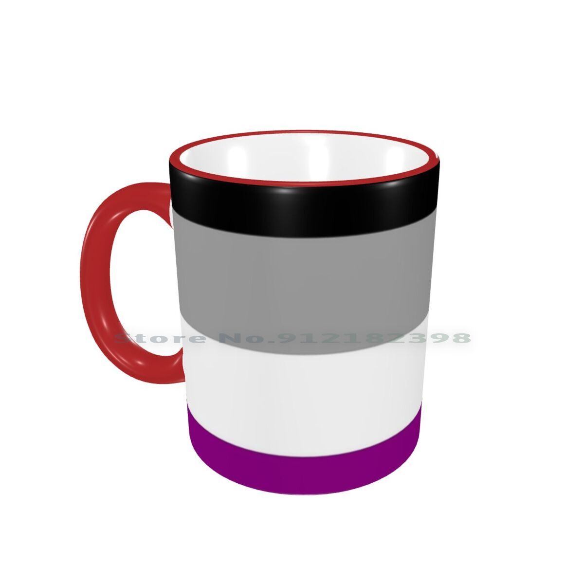 Asexual Flag Ceramic Mugs