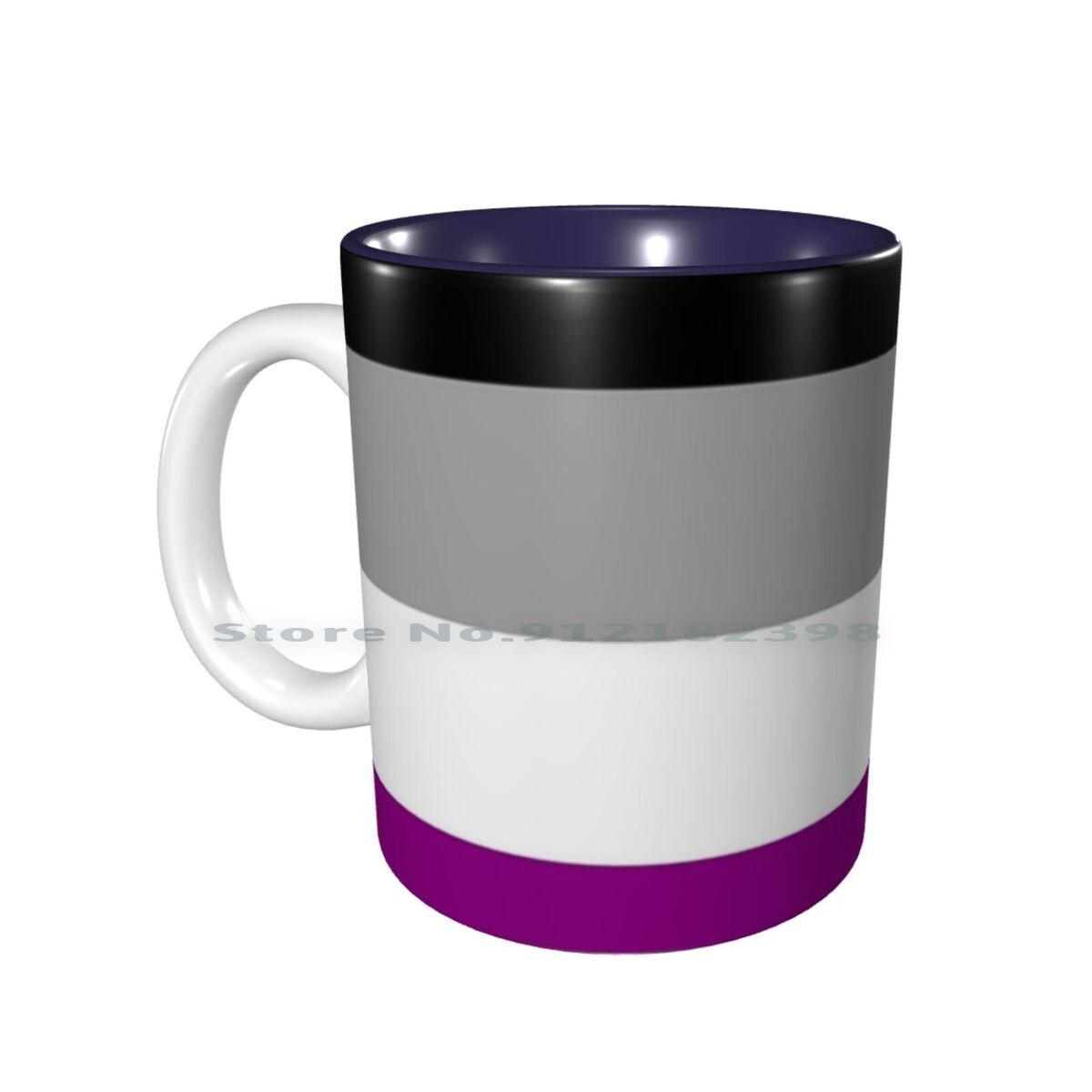 Asexual Flag Ceramic Mugs