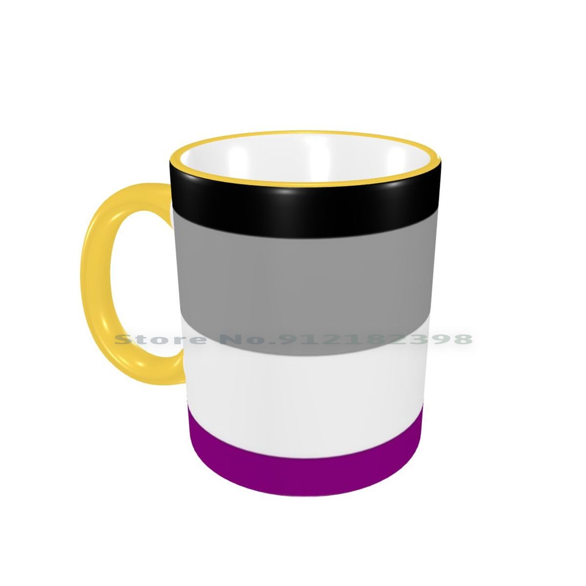 Asexual Flag Ceramic Mugs