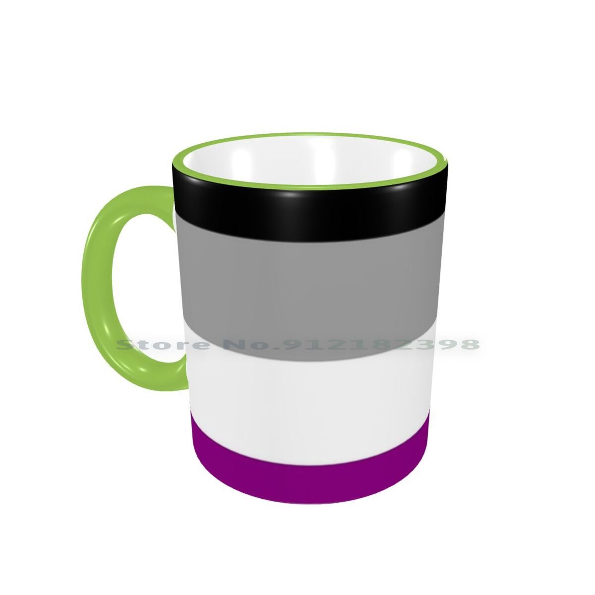 Asexual Flag Ceramic Mugs