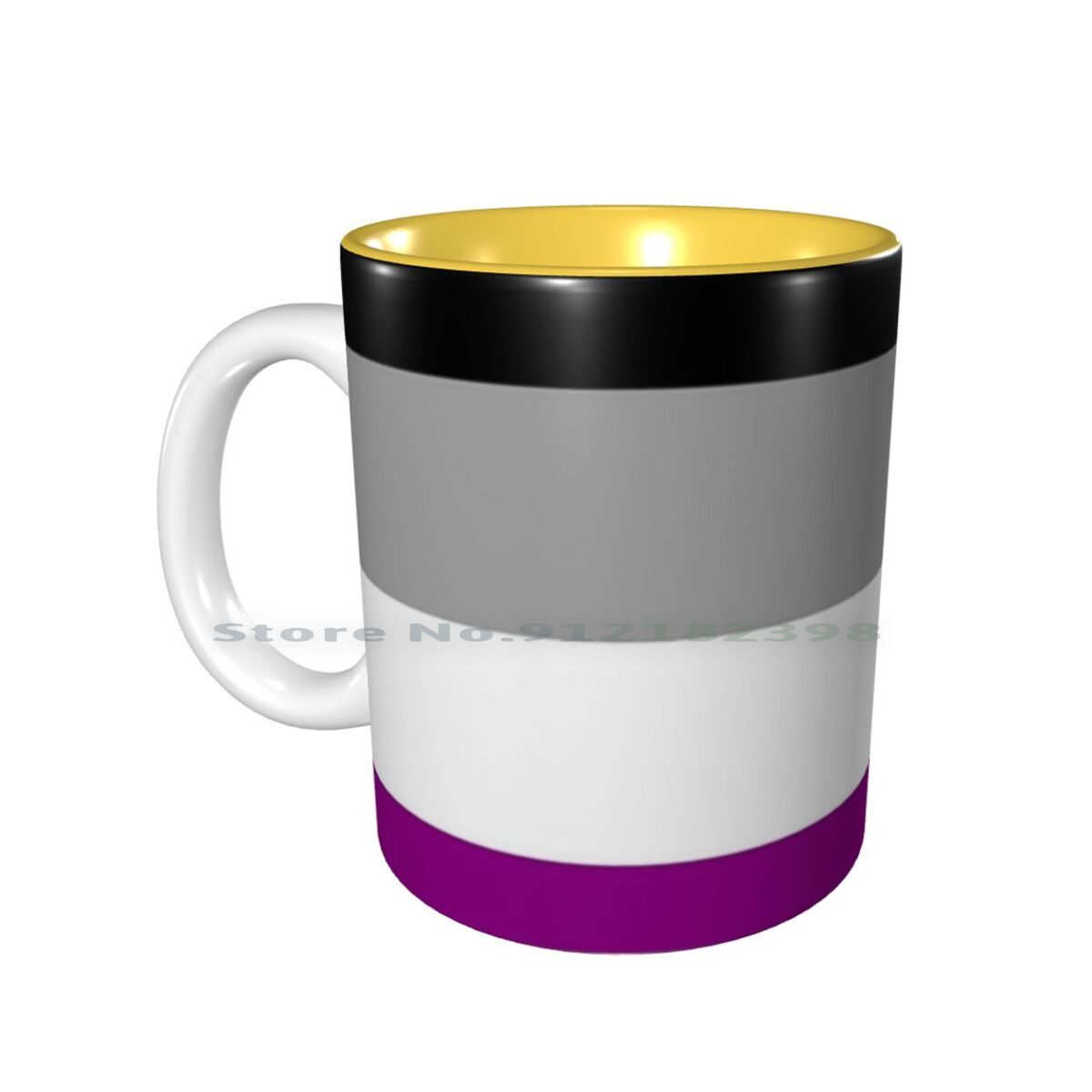 Asexual Flag Ceramic Mugs