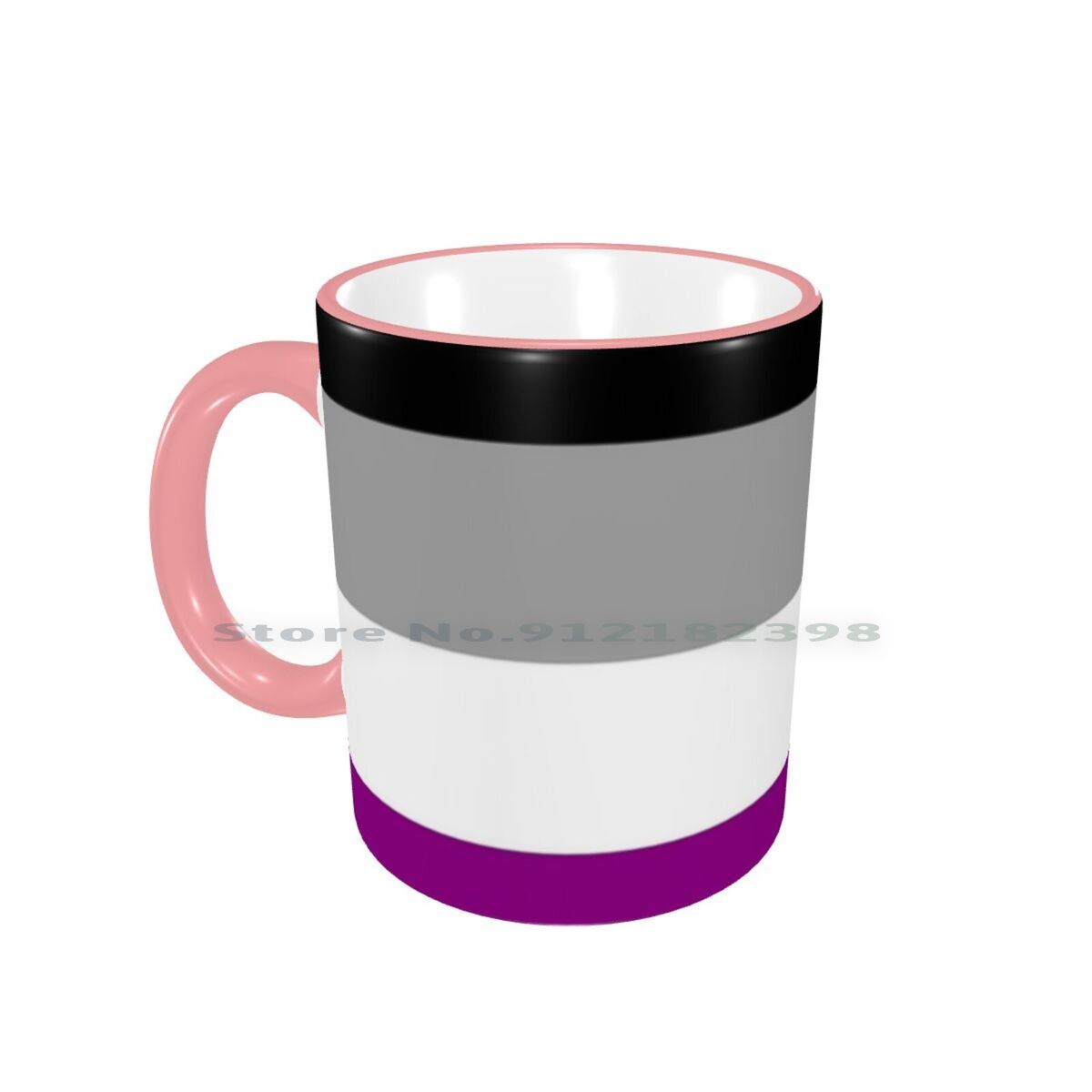 Asexual Flag Ceramic Mugs