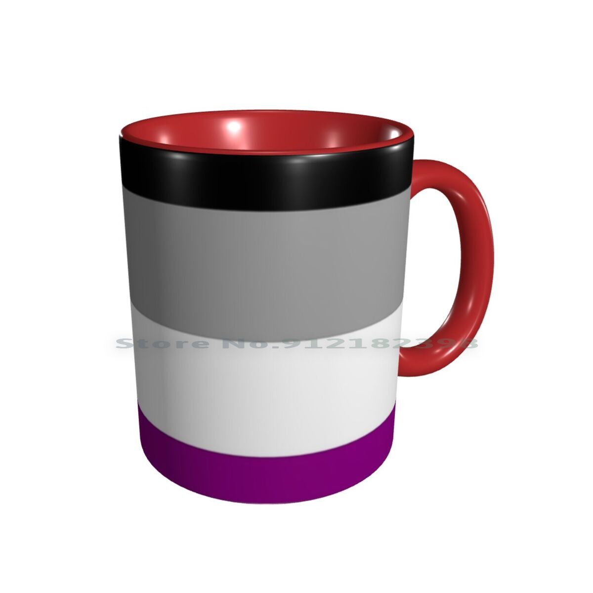 Asexual Flag Ceramic Mugs