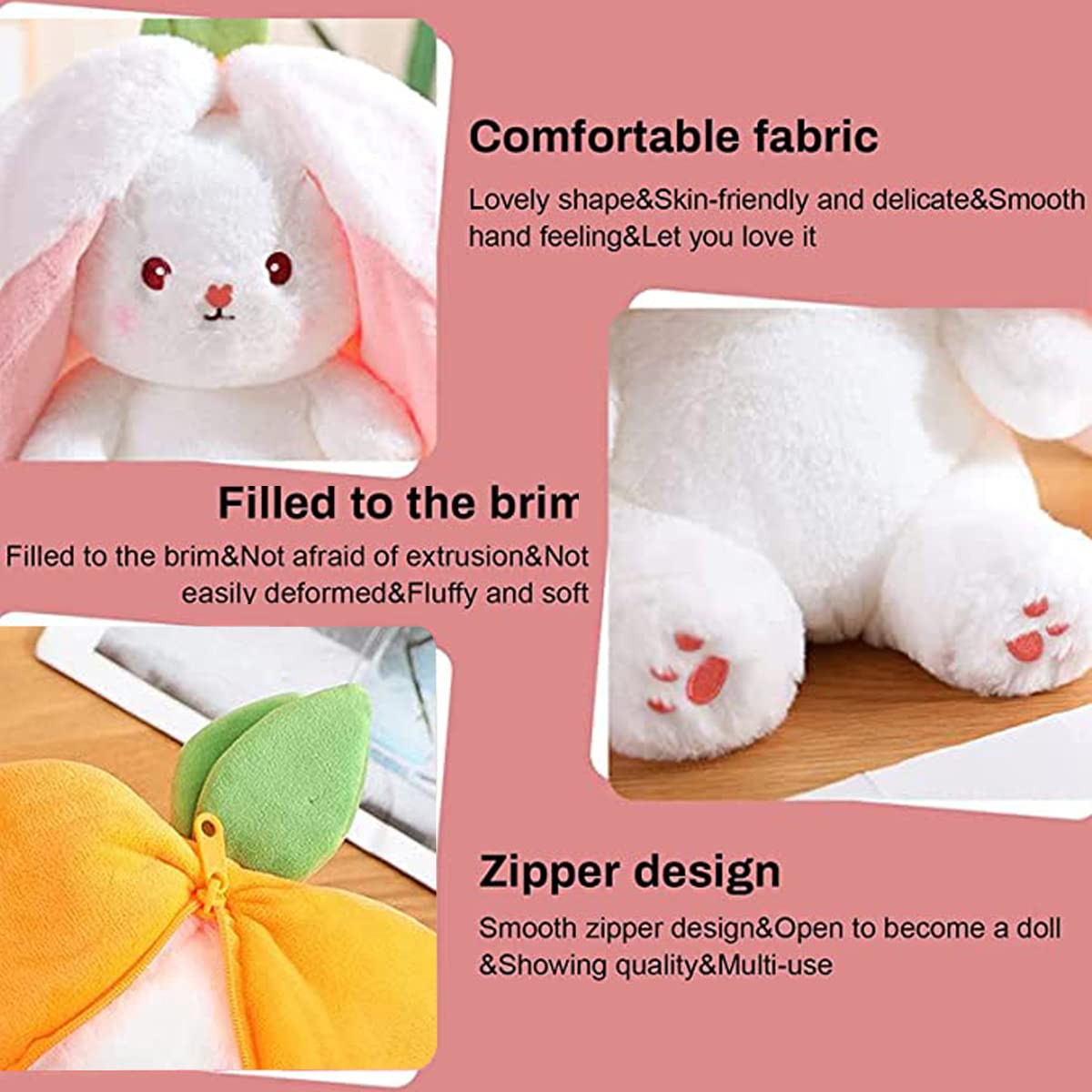 Reversible Transformation Bunny Plushie