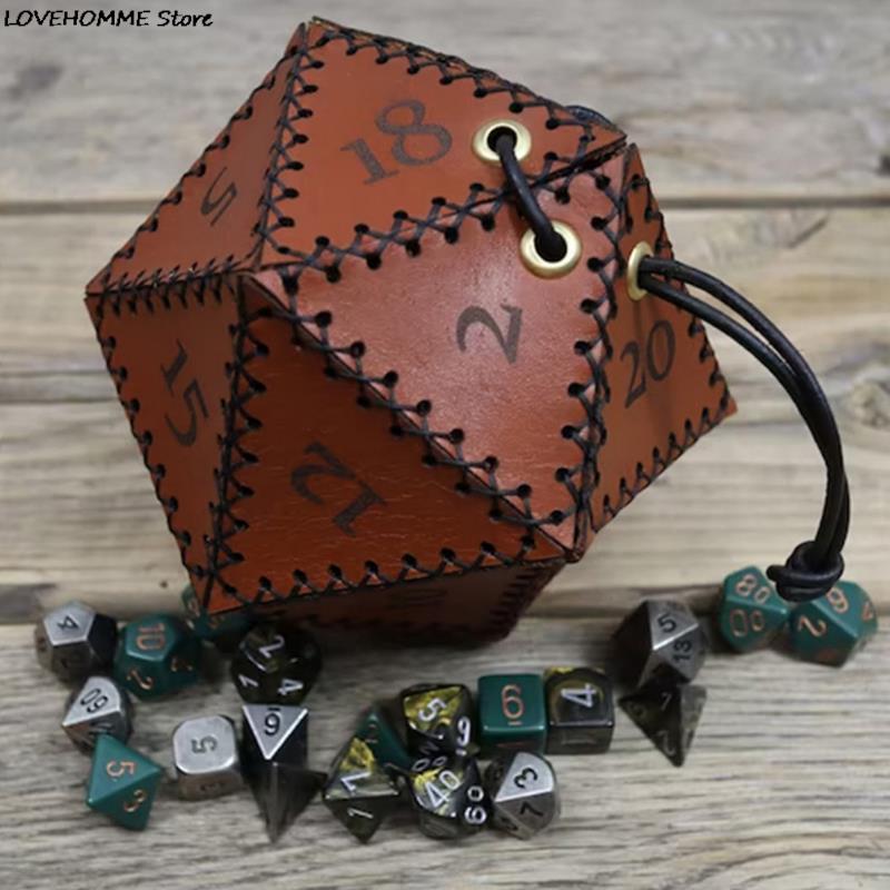 Leather D20 Dice Bag