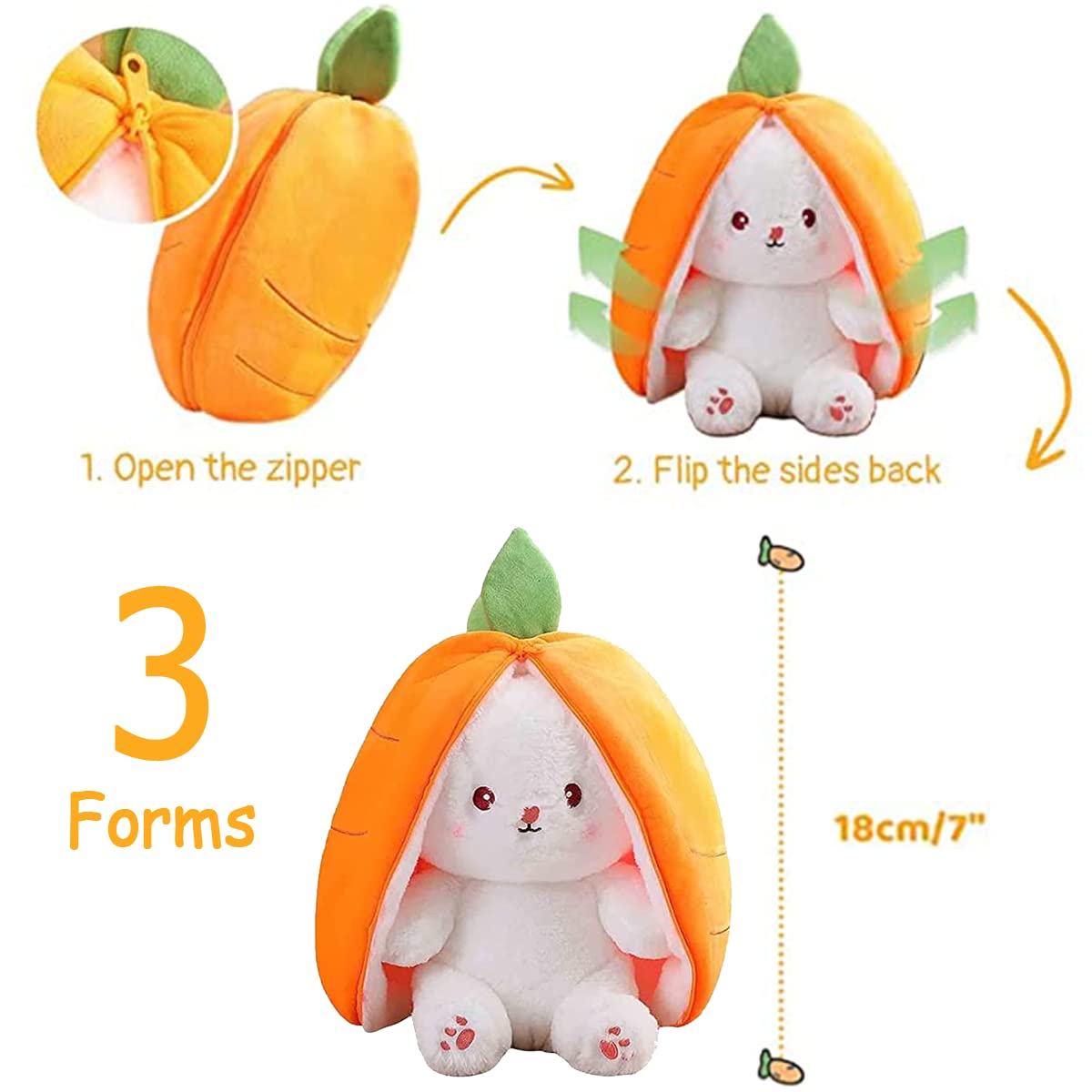 Reversible Transformation Bunny Plushie