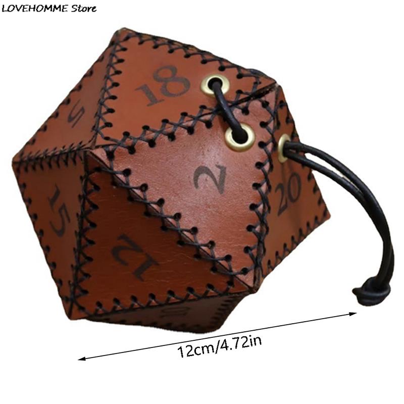 Leather D20 Dice Bag