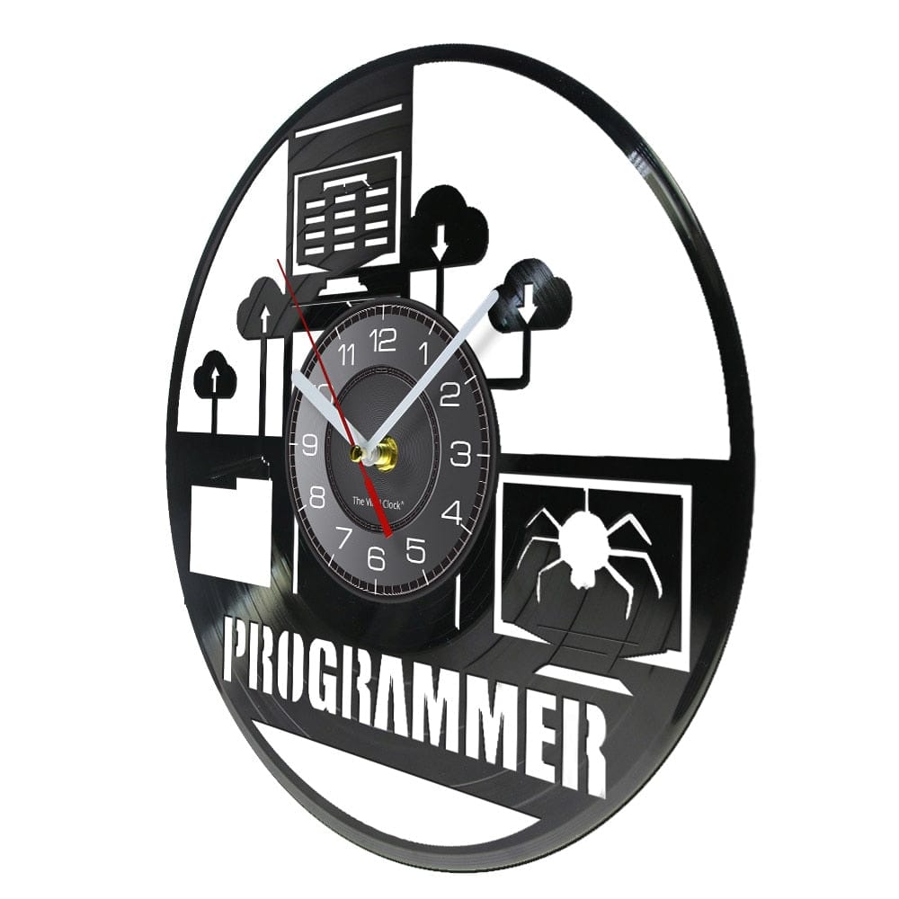 Programmer Vinyl Record Wall Clock