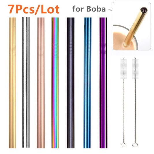 Wide Metal Drinking Straws