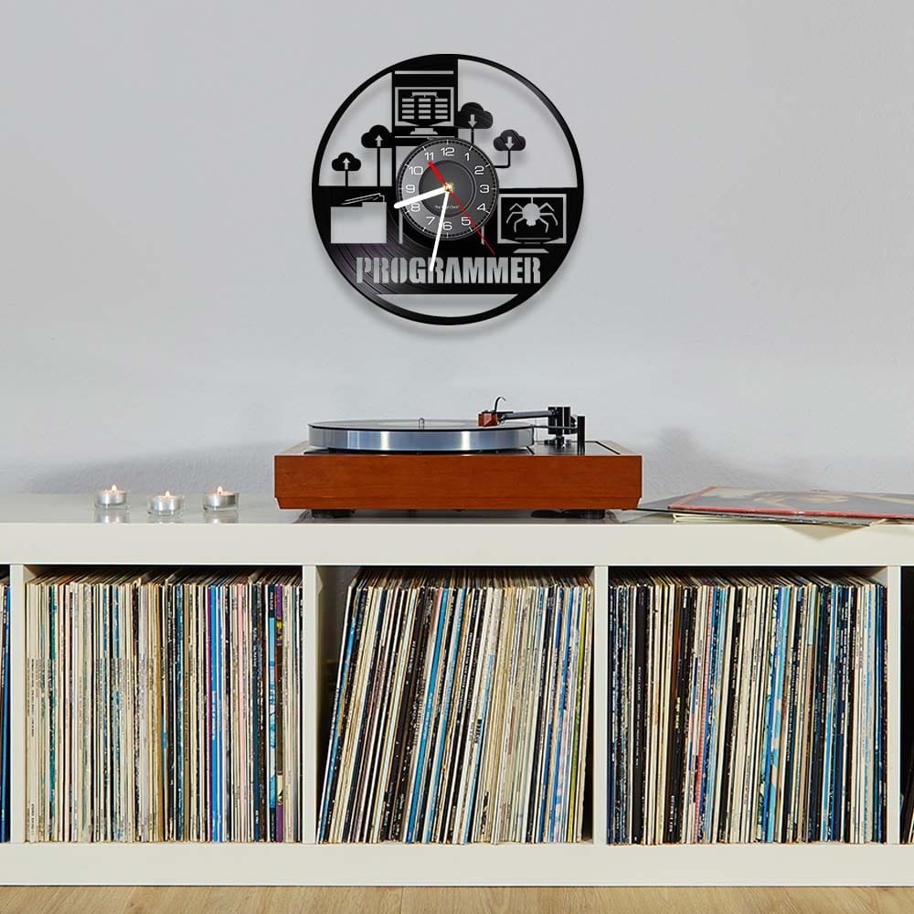 Programmer Vinyl Record Wall Clock