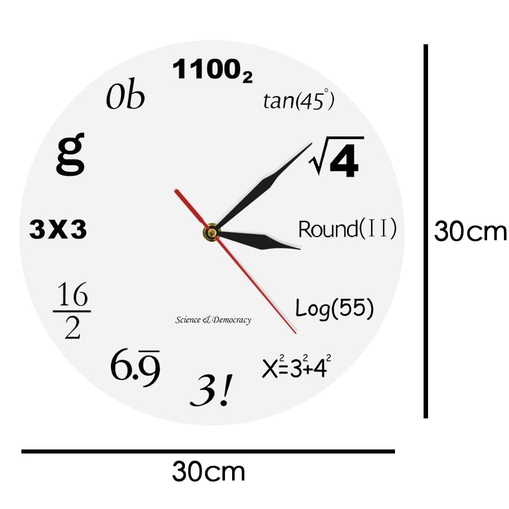 Wall Clock: Must Love Math