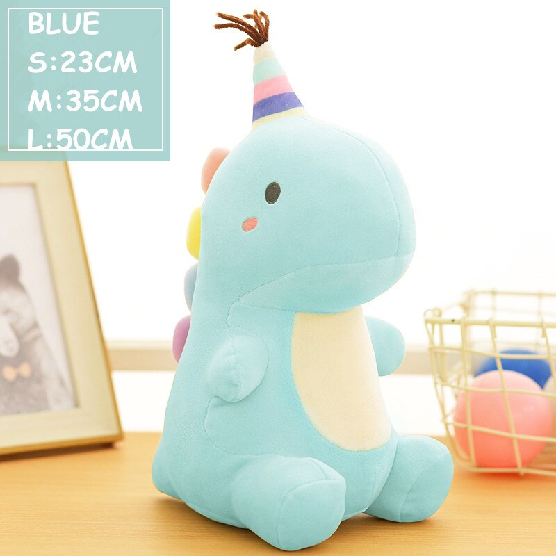 Dinosaur Plushie Doll Huggable Pink/Blue Stuffed Dino