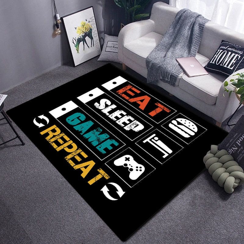 Gamer Carpet Eat Sleep Game Repeat