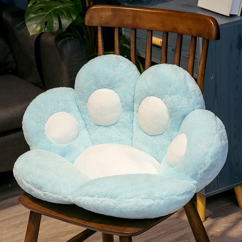 Cat Paw Back Pillows Plush Chair Cushion