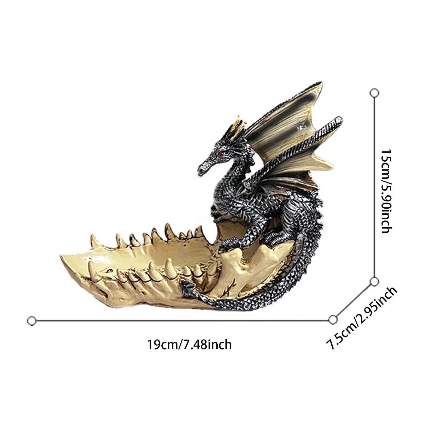 Dragon Skull Decorative Bowl