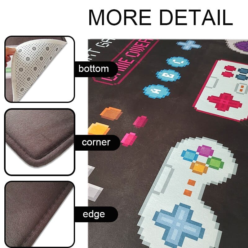 Gamer Carpet White Pause