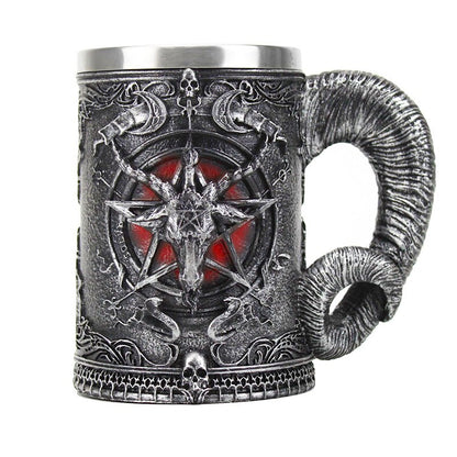 Baphomet Pentagram Horn Goblet & Tankard