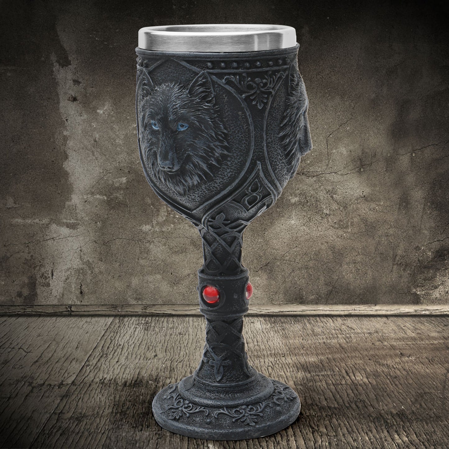 Celtic Wolf Head Goblet