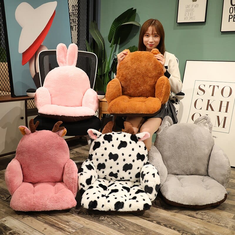 Cute Animal Computer Chair Pillow (2 Sizes)